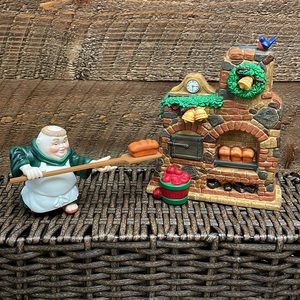 Department 56 Merry Makers Otto the Ovenman at his Oven (2 Piece Set)